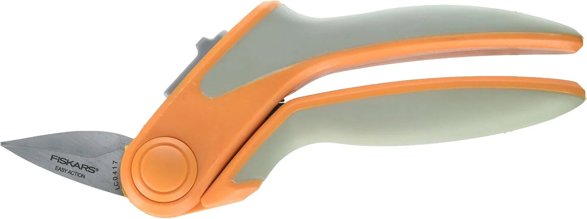 Fiskars Easy Action Rag Quilt Snip for Tabletop Cutting, Gray Orange, 8" (190600)