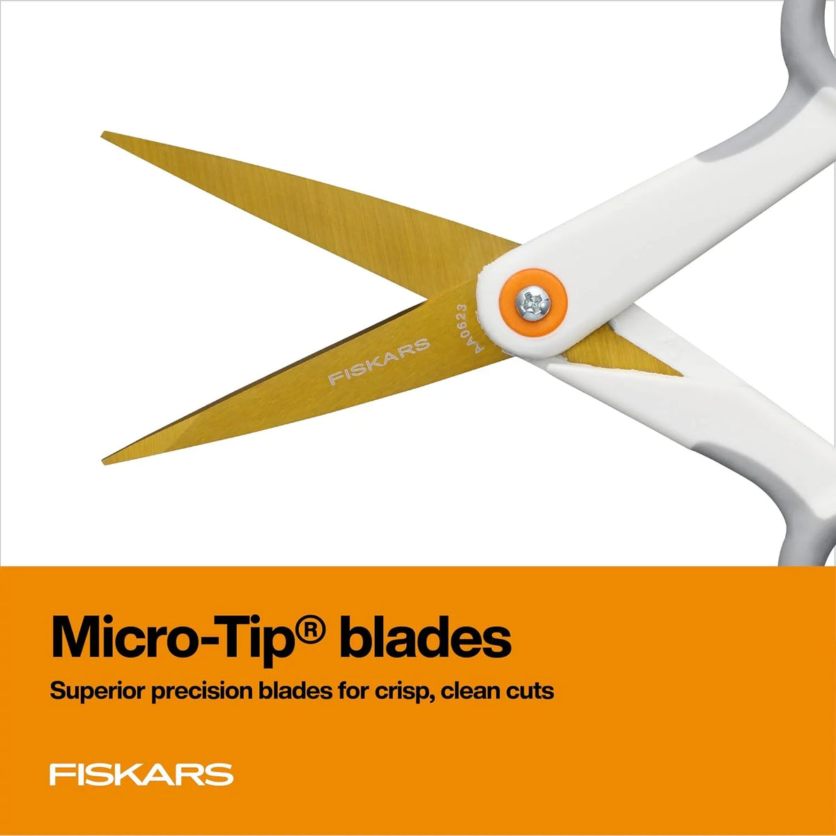 Fiskars 5" Micro-Tip Titanium Scissors, Precision Craft Scissors
