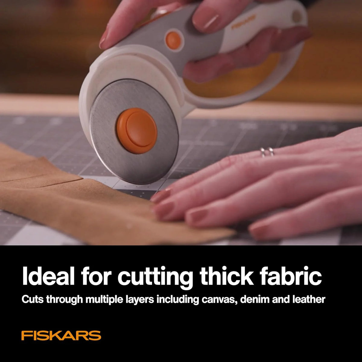 Fiskars 45mm Titanium Rotary Cutter Blade Replacements for Fabric, 2-Pack