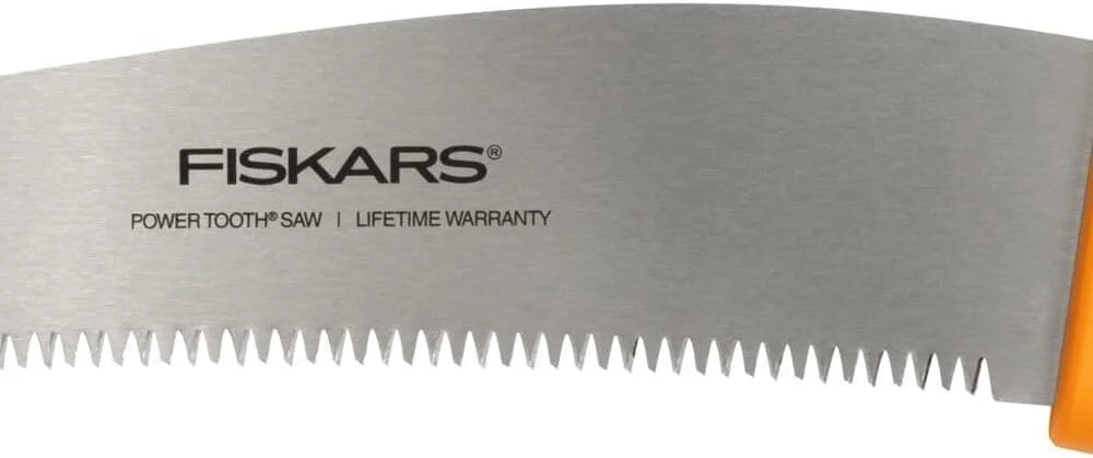 Fiskars 15" PowerTooth D-Handle Hand Saw, Razor-Sharp Stainless Steel Blade