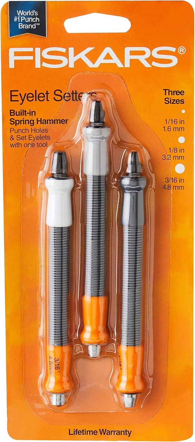 Fiskars 3-Piece Eyelet Setter Punch Tool Set, Craft & Scrapbooking
