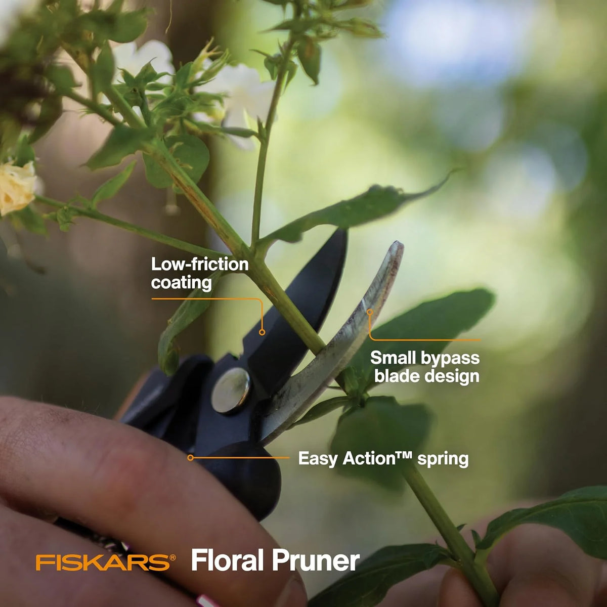Fiskars Floral Bypass Pruning Shears, Garden Clippers for Deadheading, 10.75 x 3.88 inches (Pack of 6)
