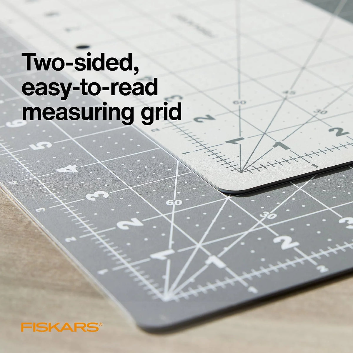 Fiskars 18" x 24" Self Healing Cutting Mat for Quilting & Sewing, Gray