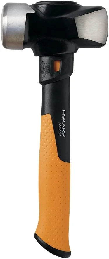 Fiskars Pro IsoCore 4 lb Club Hammer (14") - Drilling Hammer with Wedged Demolition and Driving Face, Shock-Absorbing Grip - Construction and Home Improvement Tools