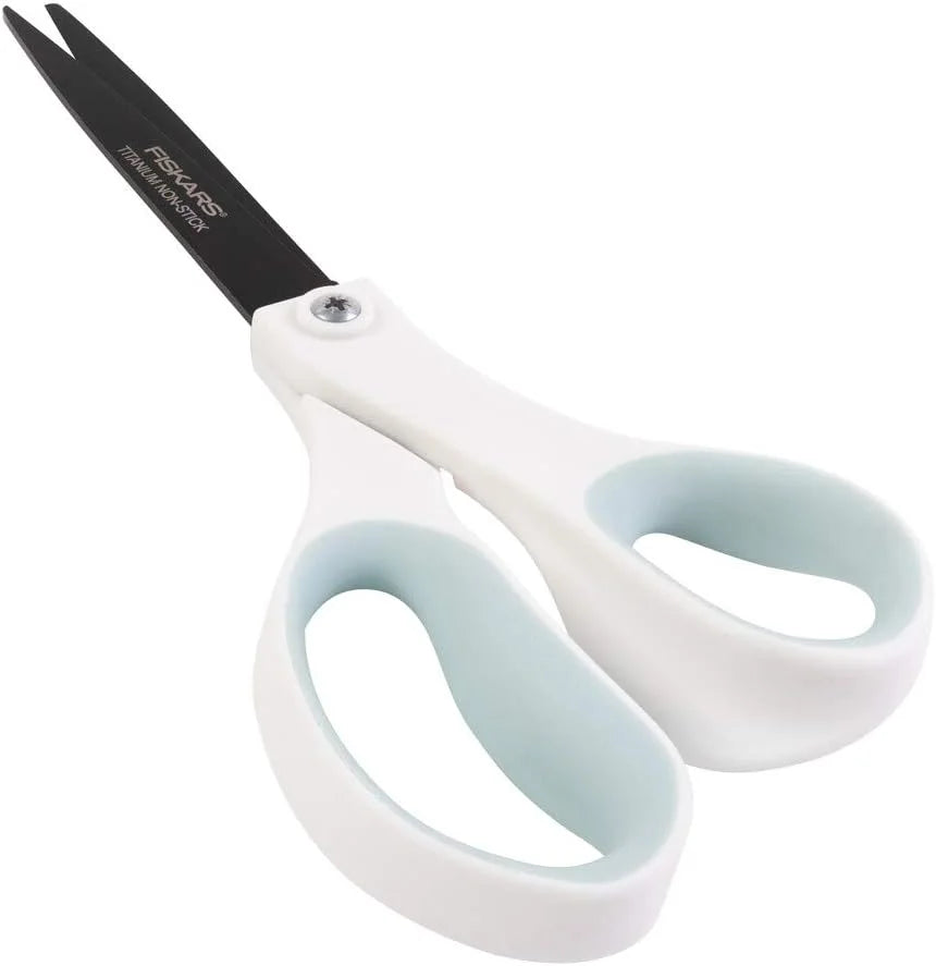 Fiskars Non-Stick Titanium Softgrip Fashion Scissors, 8"