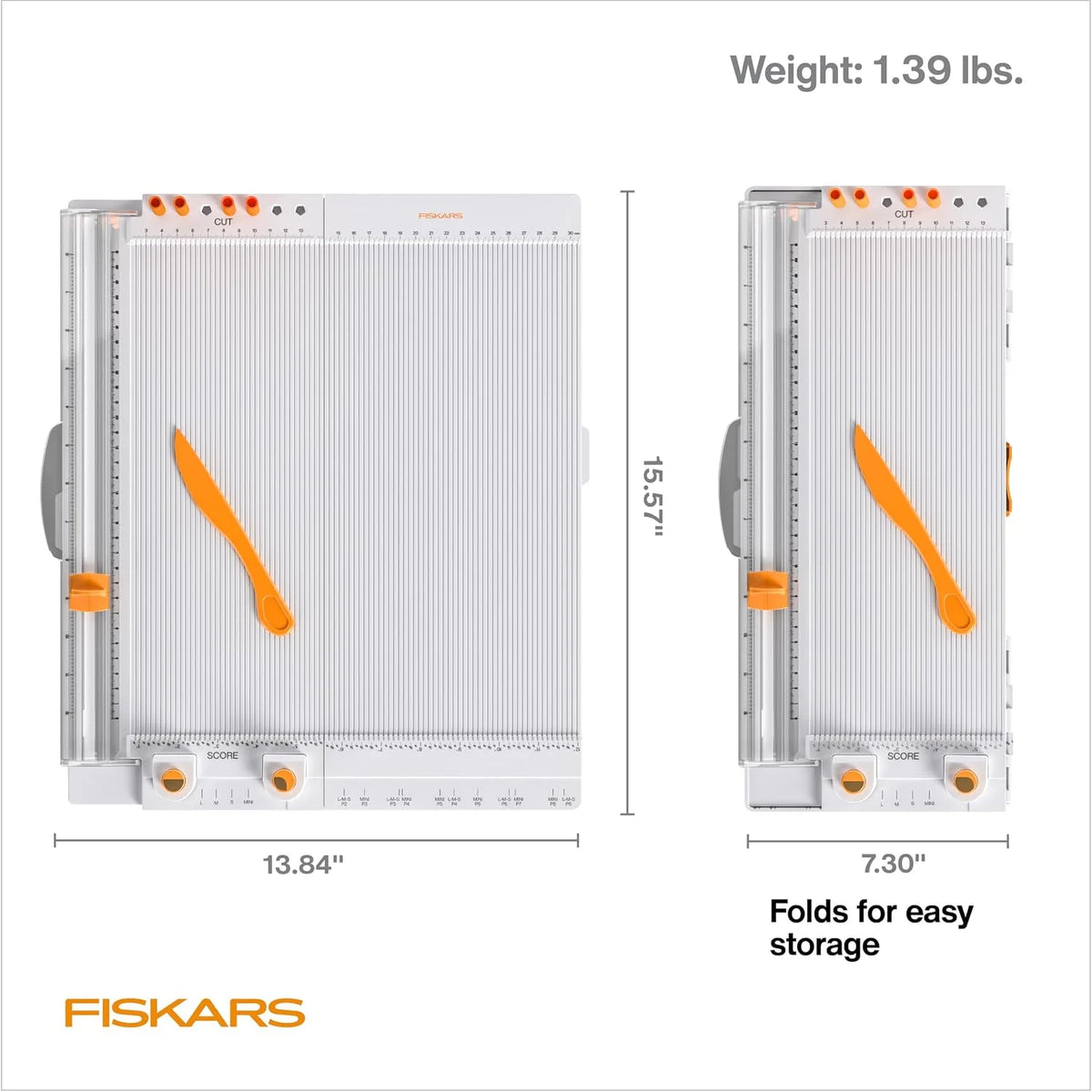 Fiskars 12" All-in-One Paper Crafting Tool, Compact Folding Trimmer