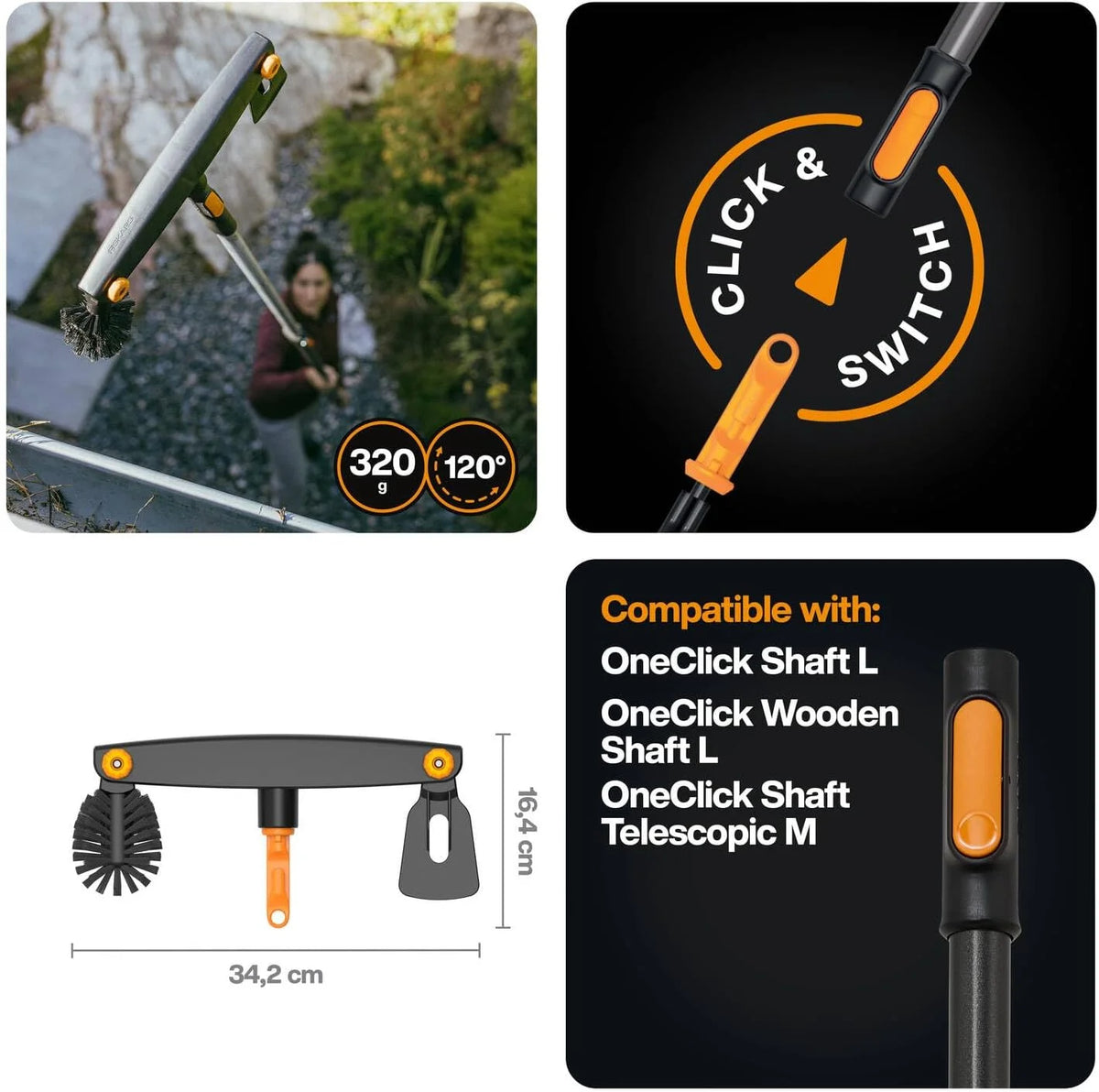 Fiskars OneClick Gutter Cleaner