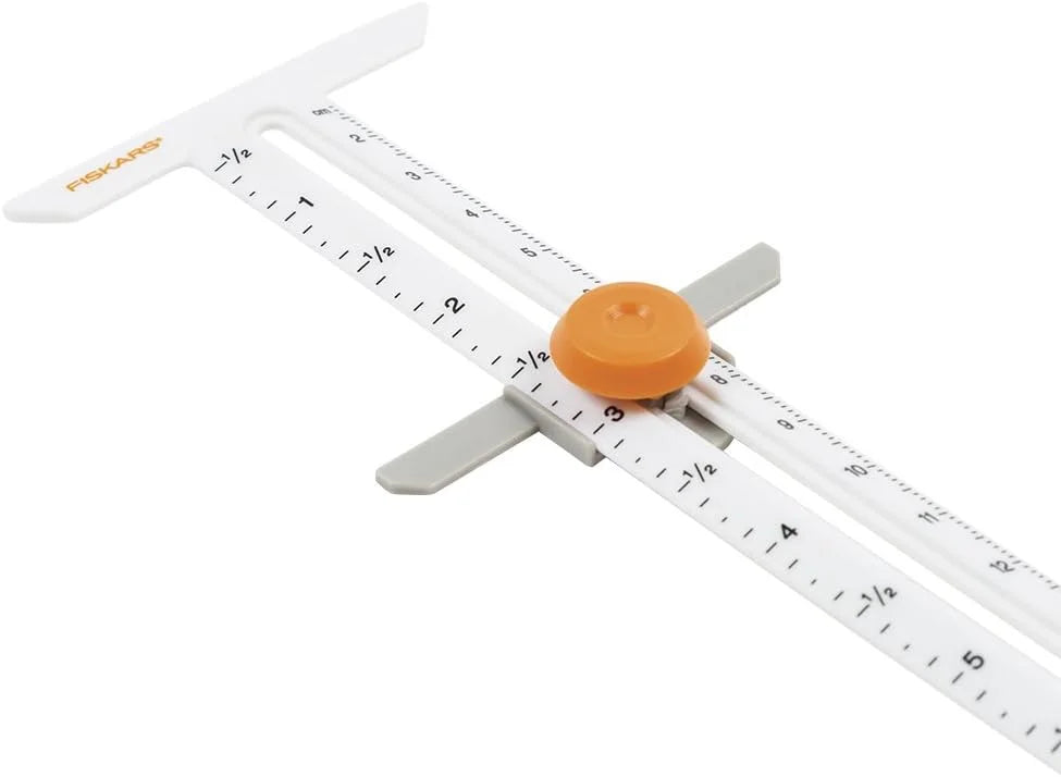 Fiskars 6" Sewing Gauge, Lock in Fabric Measurements at 1/8" Increments
