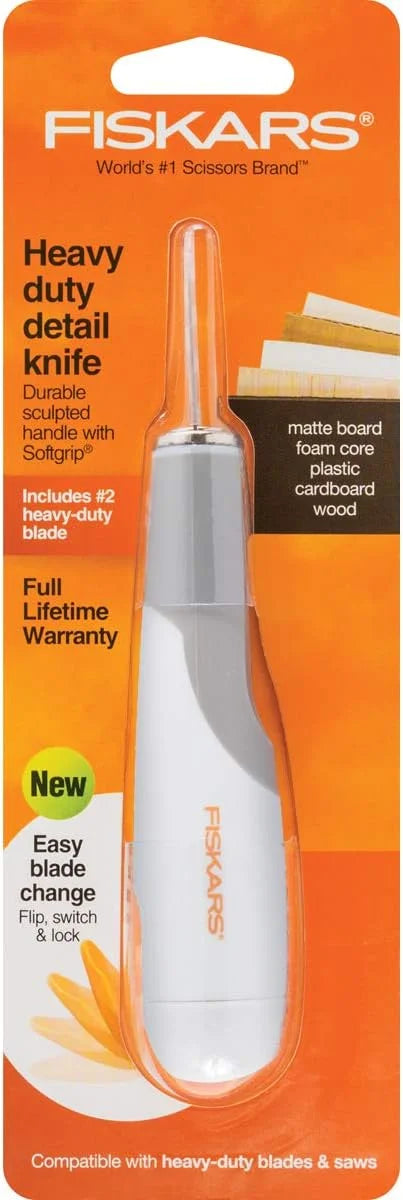 Fiskars Heavy-Duty Easy Change Detail Craft Knife, No. 2 Blade