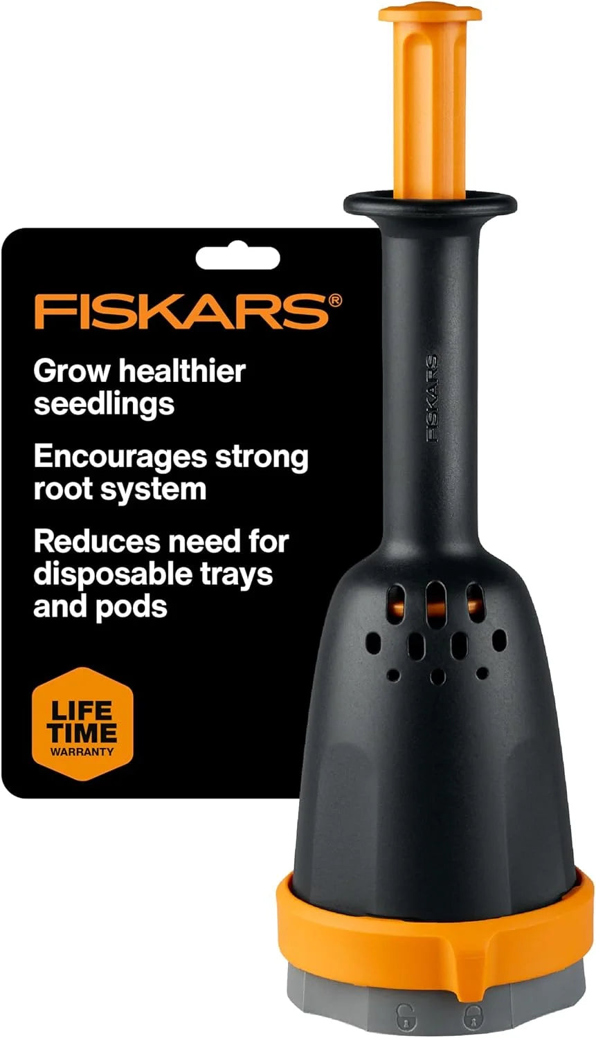 Fiskars Garden Soil Block Maker for Plant Seeds with Natural Air Pruning