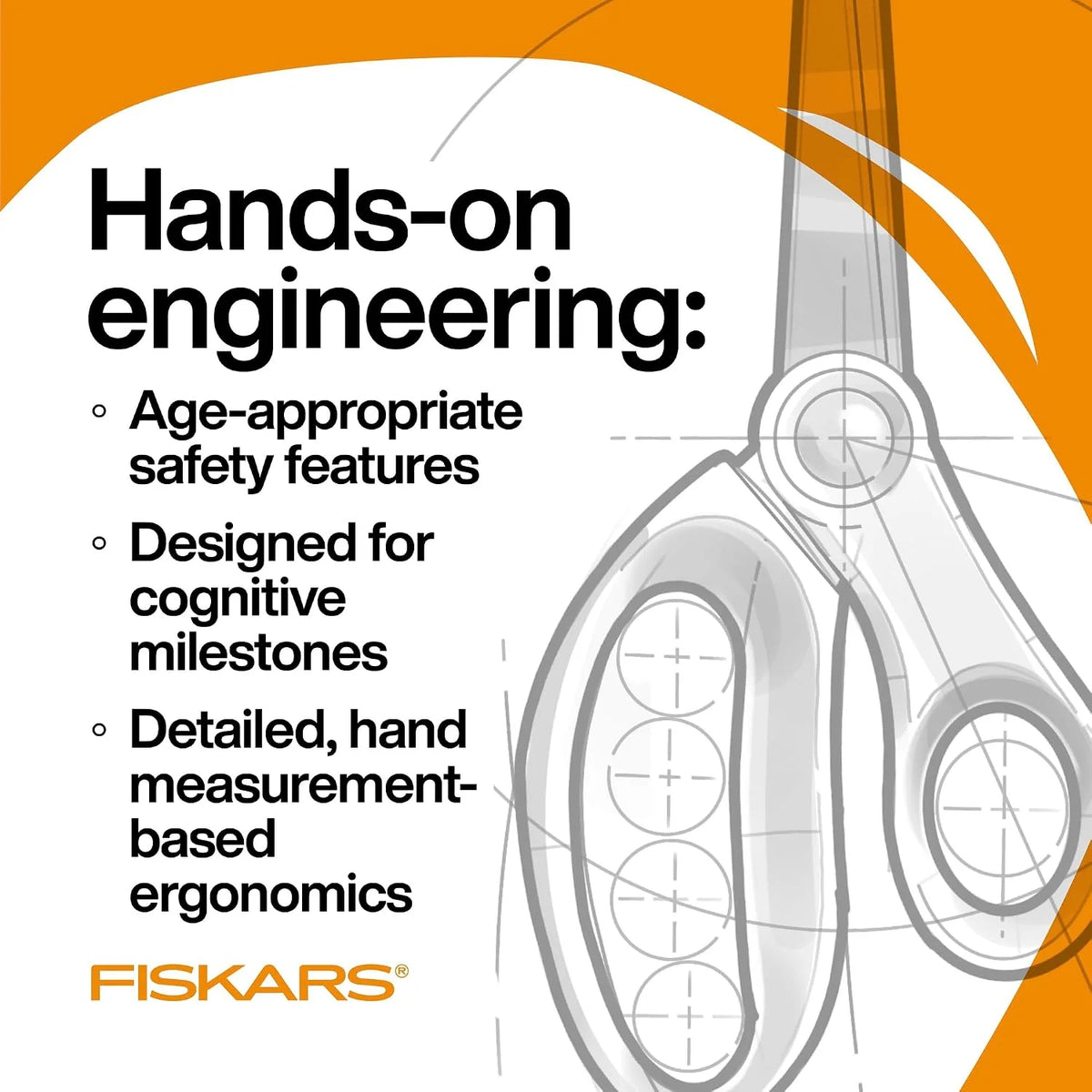 Fiskars 5" Blunt-Tip Scissors, Kids Ages 4-7, Assorted Colors, 12-Pack
