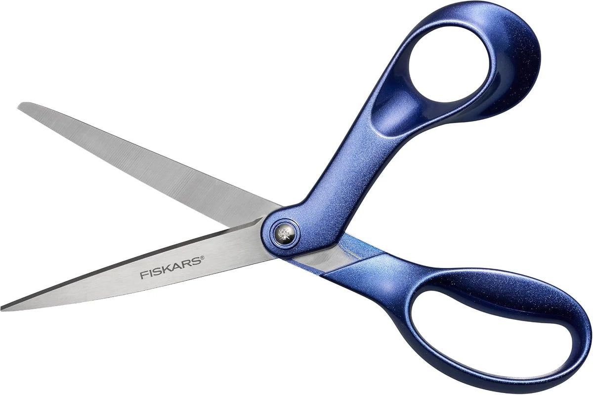 Fiskars 8" Designer Explore Collection Scissors, Blue Expanse