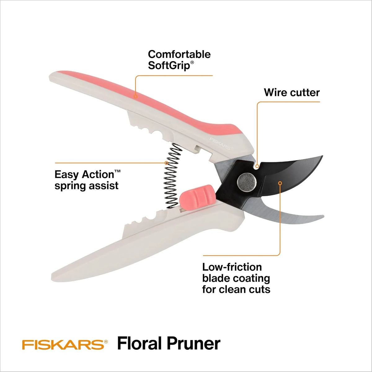 Fiskars Floral Pruning Shears, Plant Cutting Scissors for Flowers