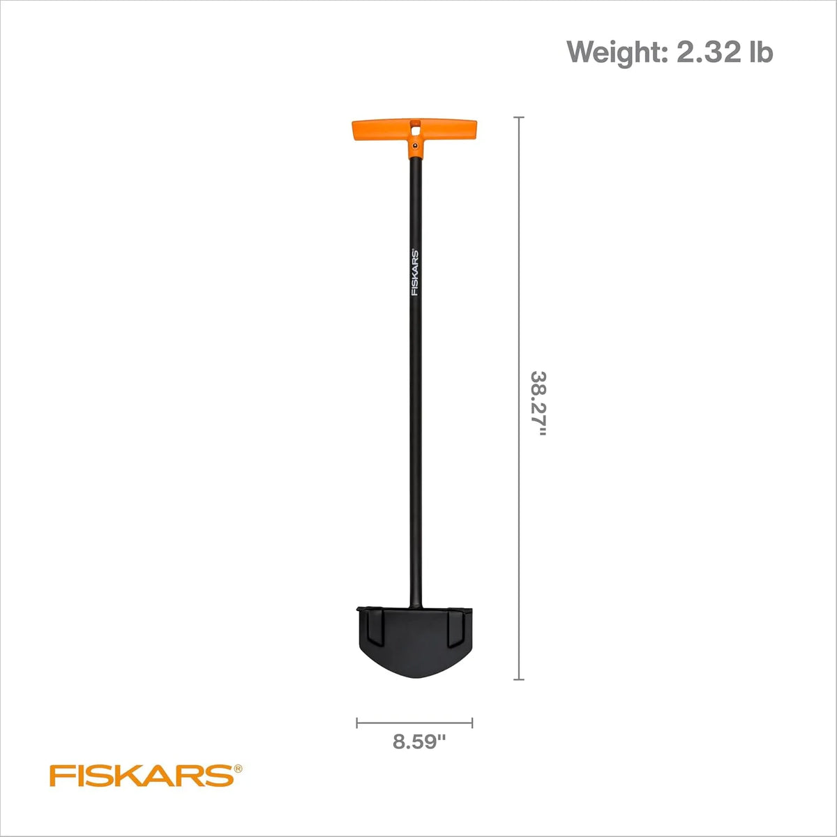 Fiskars 38" Manual Long-Handled Steel Edger, Garden & Lawn Tool