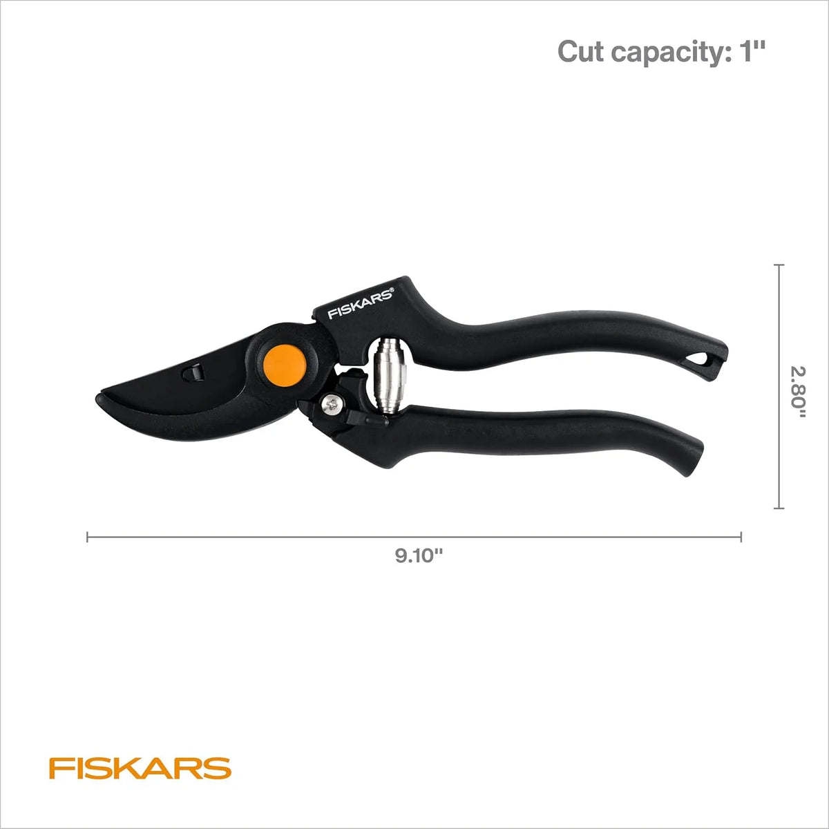 Fiskars Forged Steel Bypass Pruning Shears, Garden Tools, 3/4" Cut Capacity
