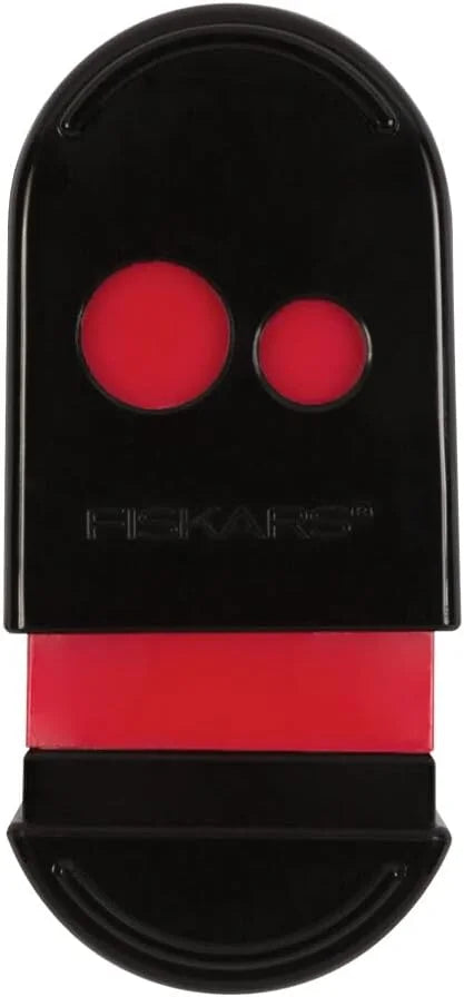 Fiskars Squeeze Sharpener for Kids 5+ - Crayon and Pencil Sharpener - Back to School Supplies - Color May Vary